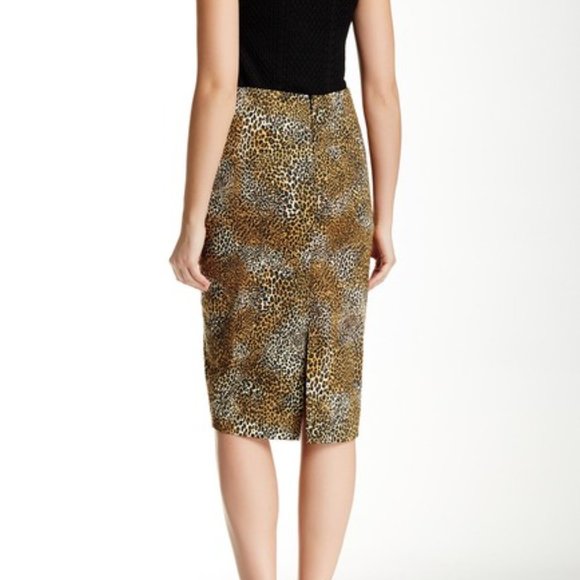 Dex Leopard Print Pencil Skirt - Picture 2 of 2